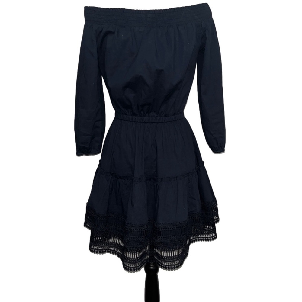 Chelsea28 Off the Shoulder Tiered Navy Dress. Size 4. Excellent condition!